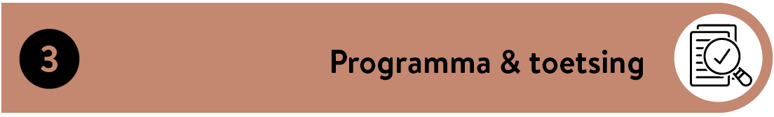 Inclusie element 3 - Programma en toetsing